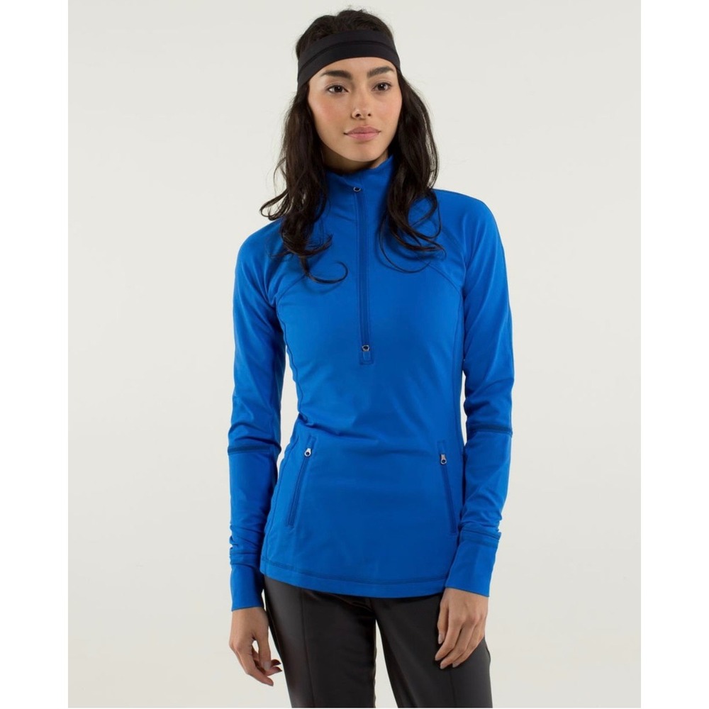 Lululemon race with grace Run Swiftly Tech 1/2 Zip Pullover Blue Size 6 define